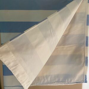 BOVI Striped Duvet Cover Sheet Queen Bedding Baby Blue White Cotton 86x86